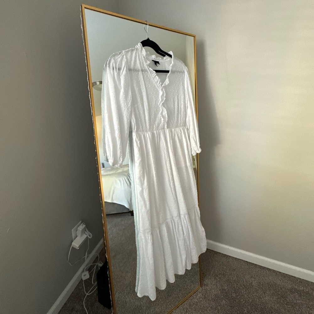 White Cotton Maxi Dress